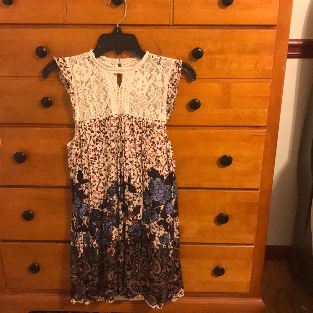 White Dress with flowers